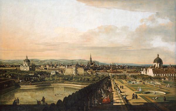 Bernardo Bellotto Wien, vom Belvedere aus gesehen. oil painting picture